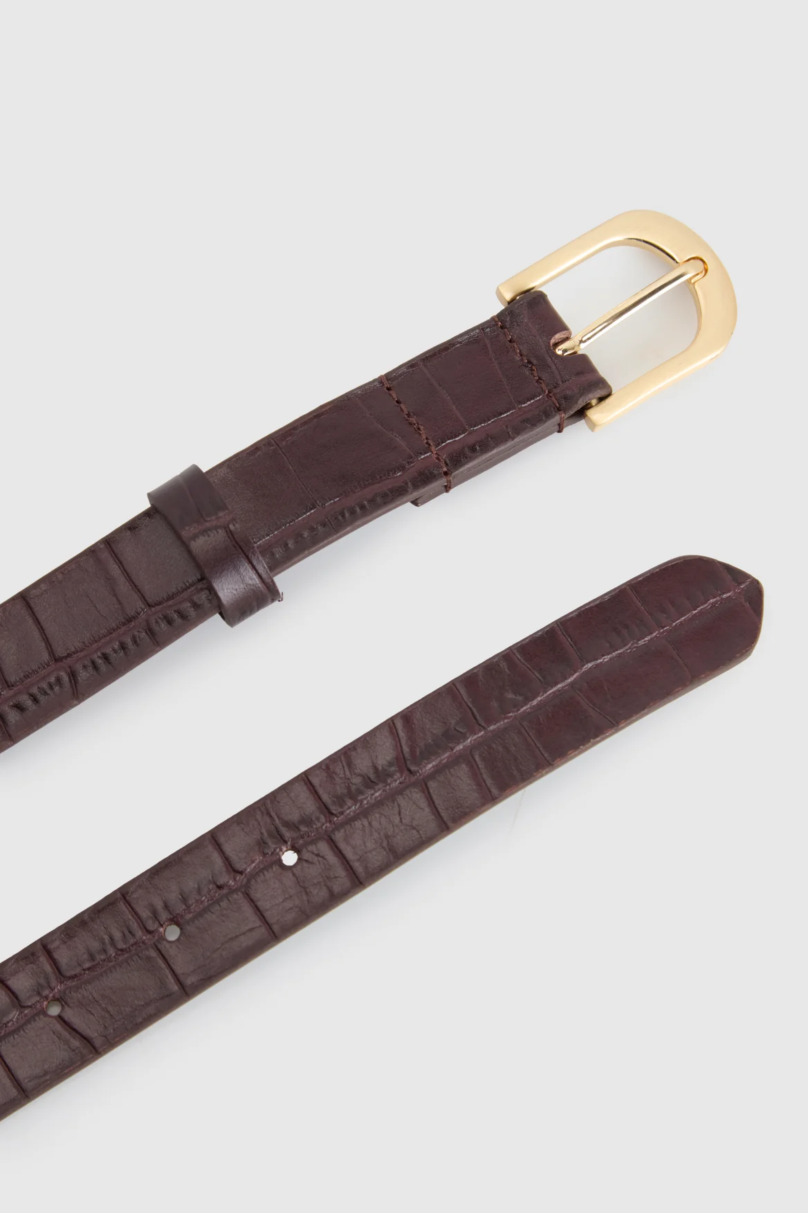 Lila SM Leather Croc Emboss Belt - Image 2
