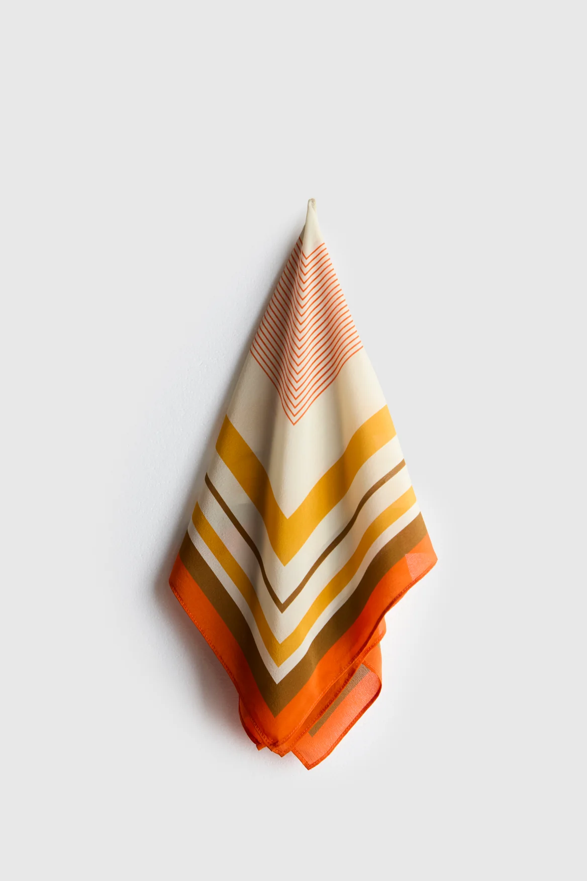 Silk Scarf Geometric Print - Image 2