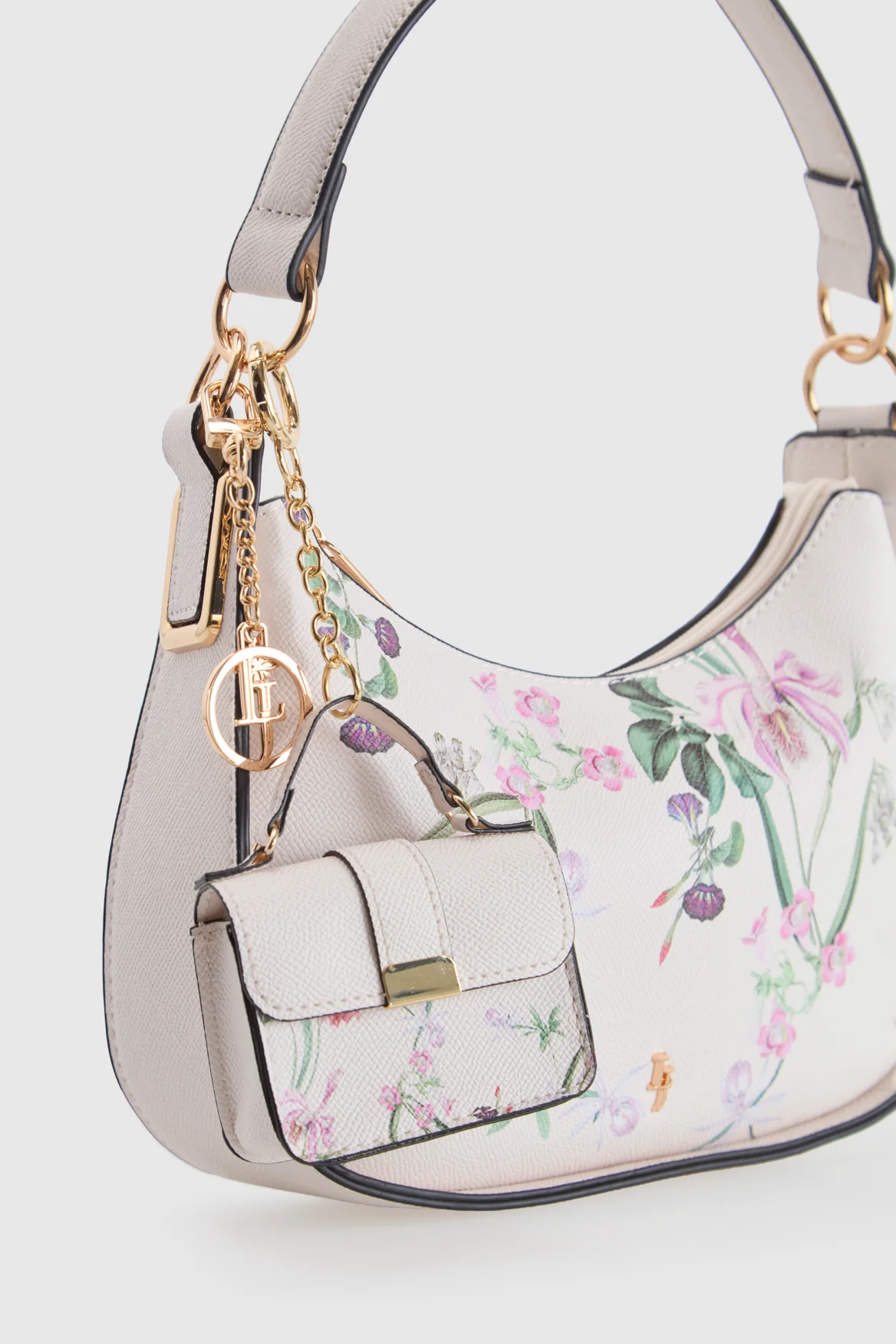 Iris Floral Mini Bag Charm
