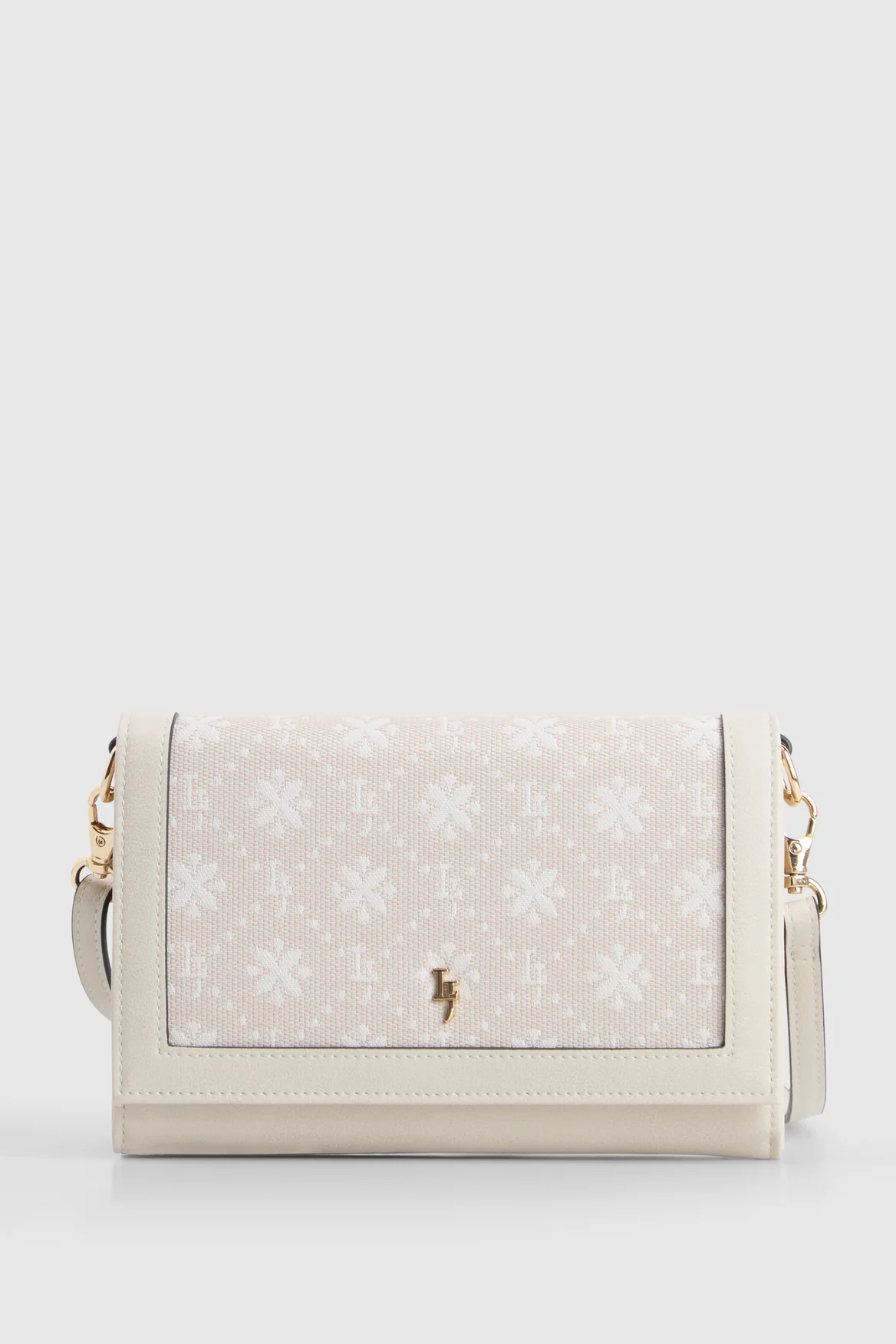 Jacquard Flap Crossbody Bag