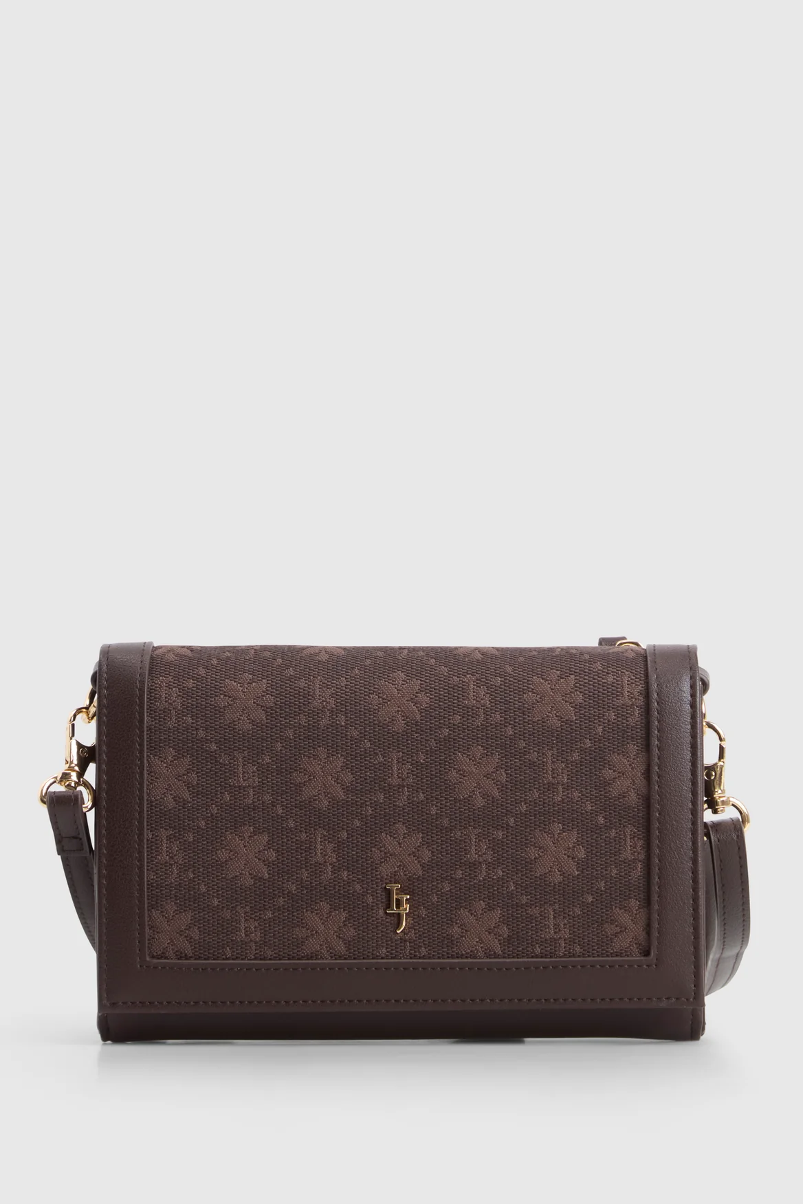 Jacquard Flap Crossbody Bag