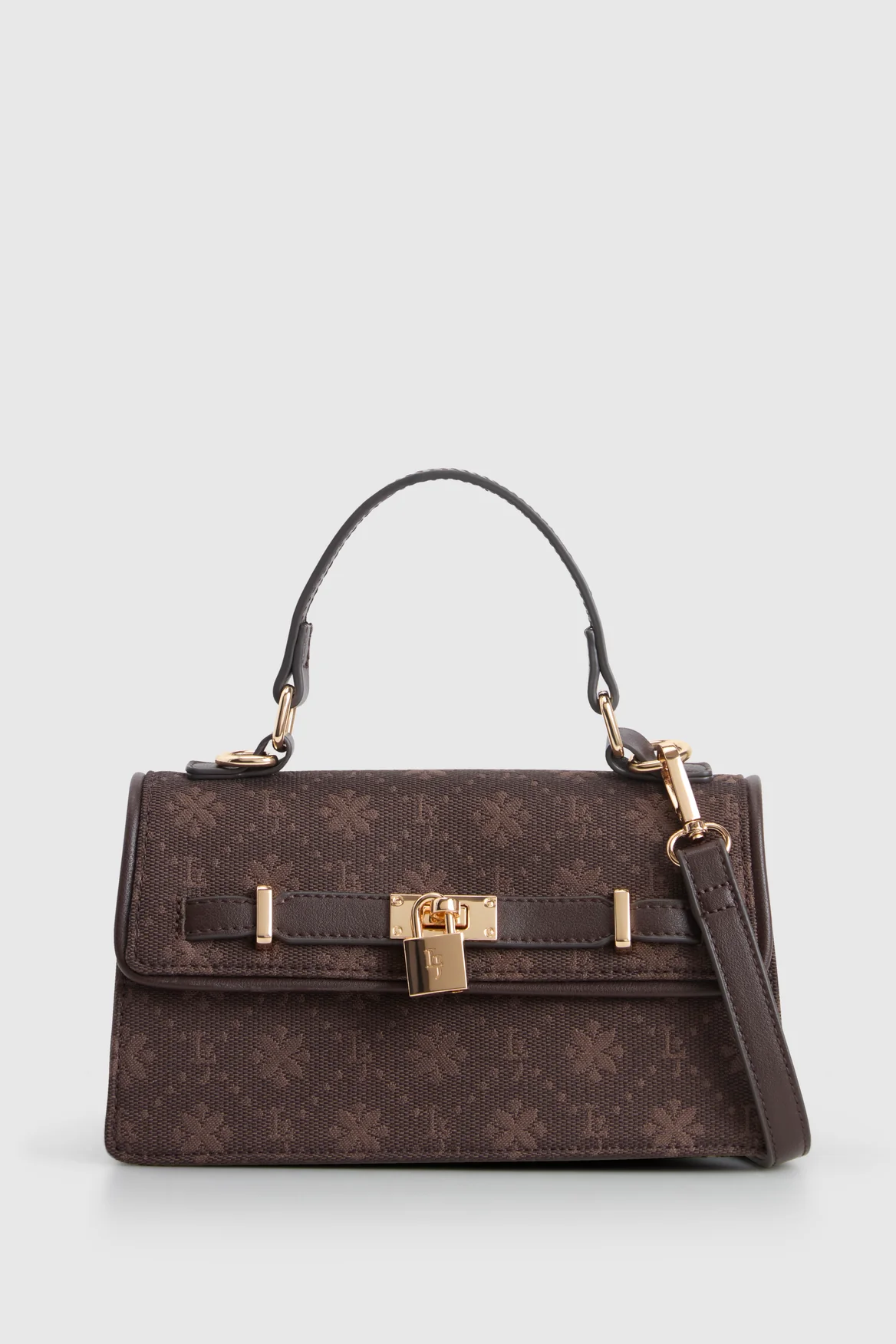 Jacquard Top Handle Bag