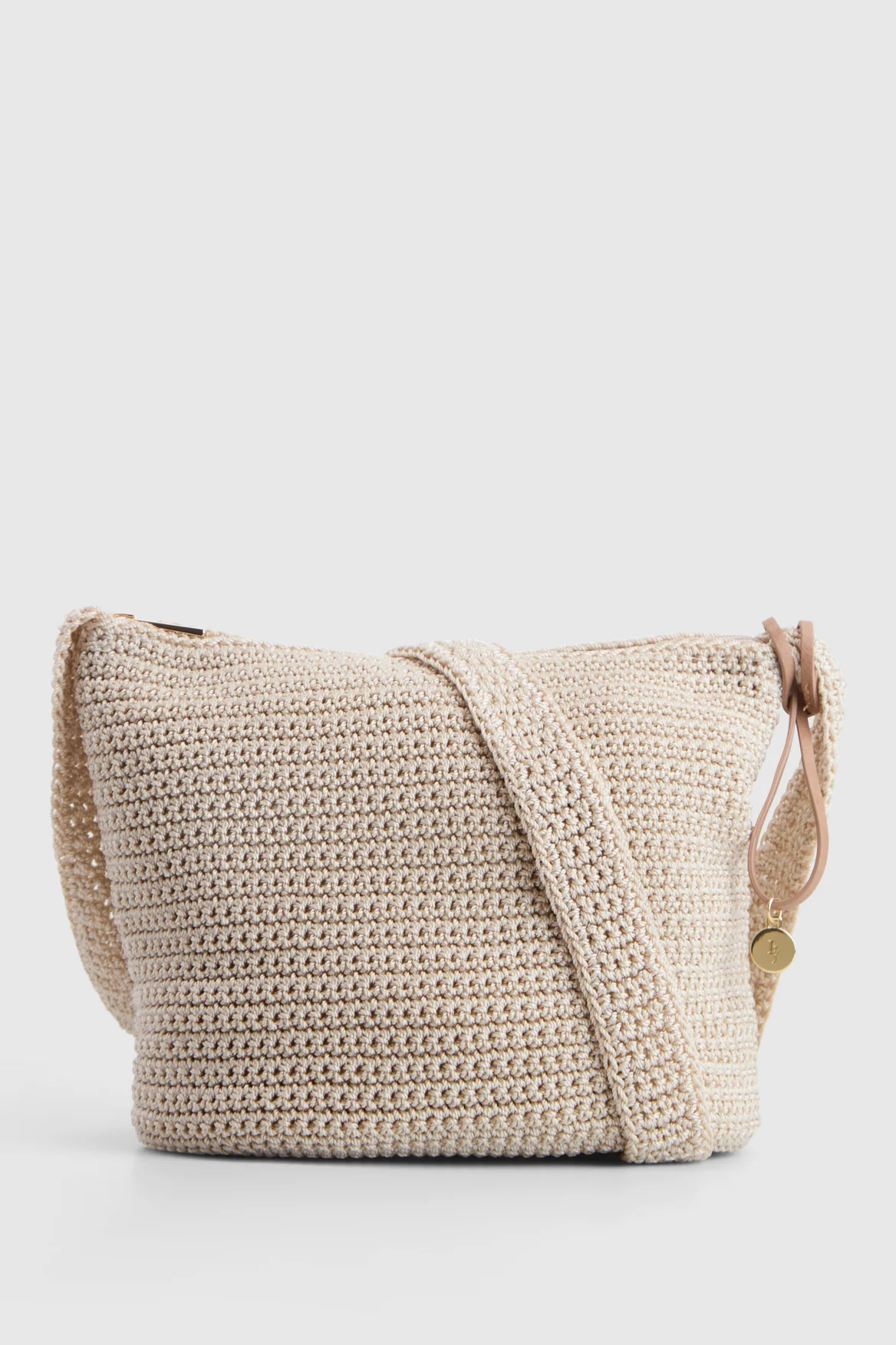 Rayon Crochet Crossbody Bag