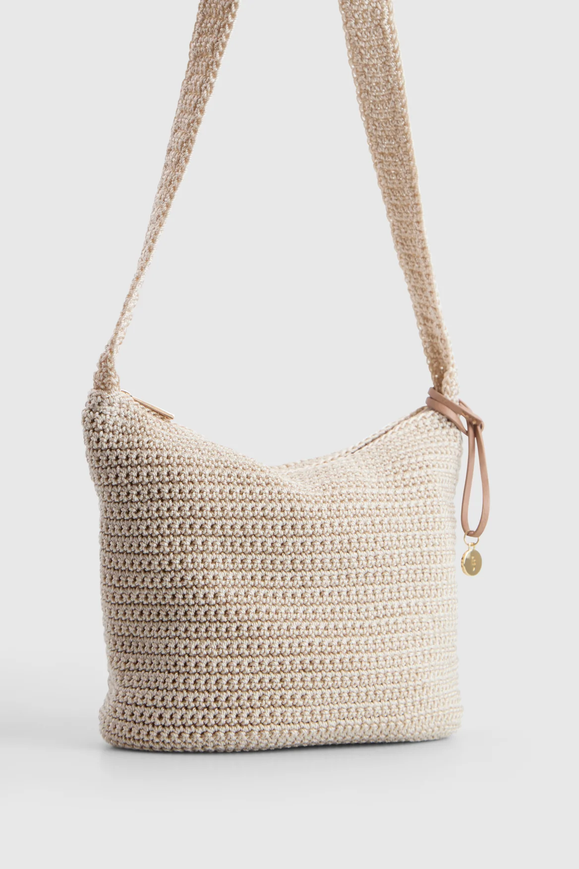 Rayon Crochet Crossbody Bag - Image 3