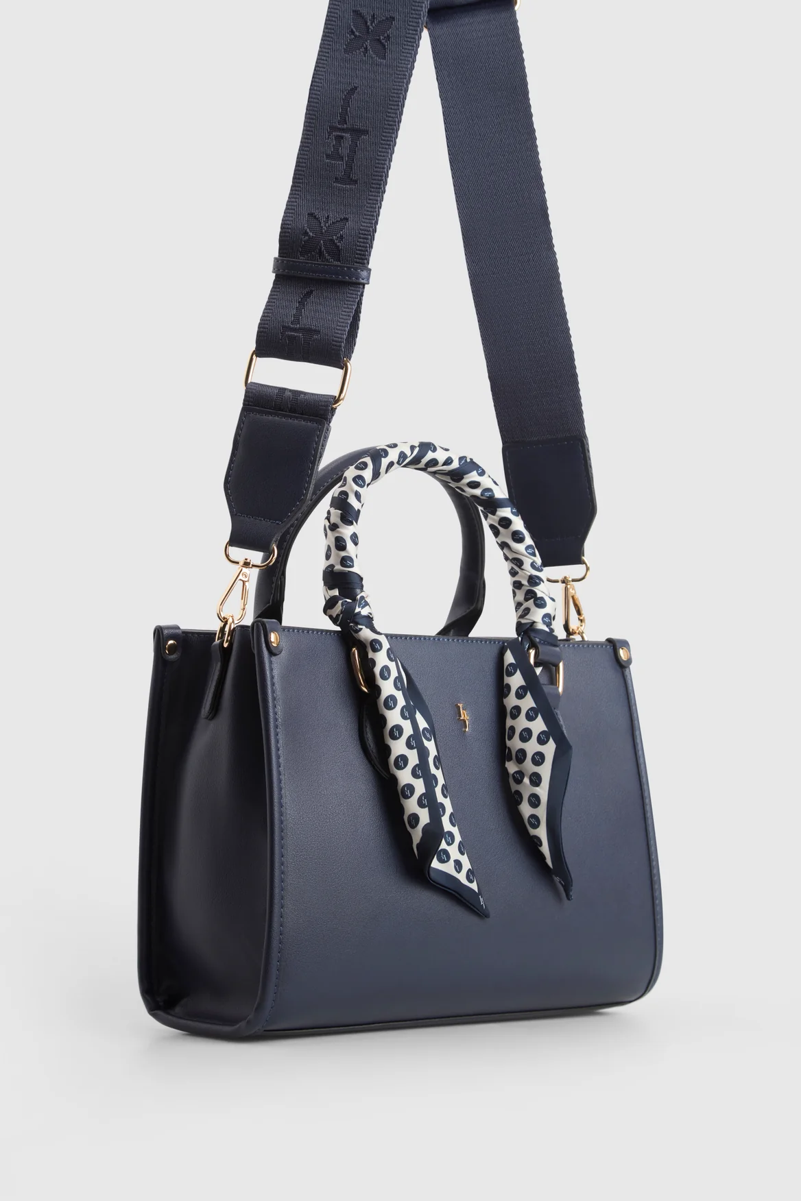Small Tote Bag With Scarf - Image 2