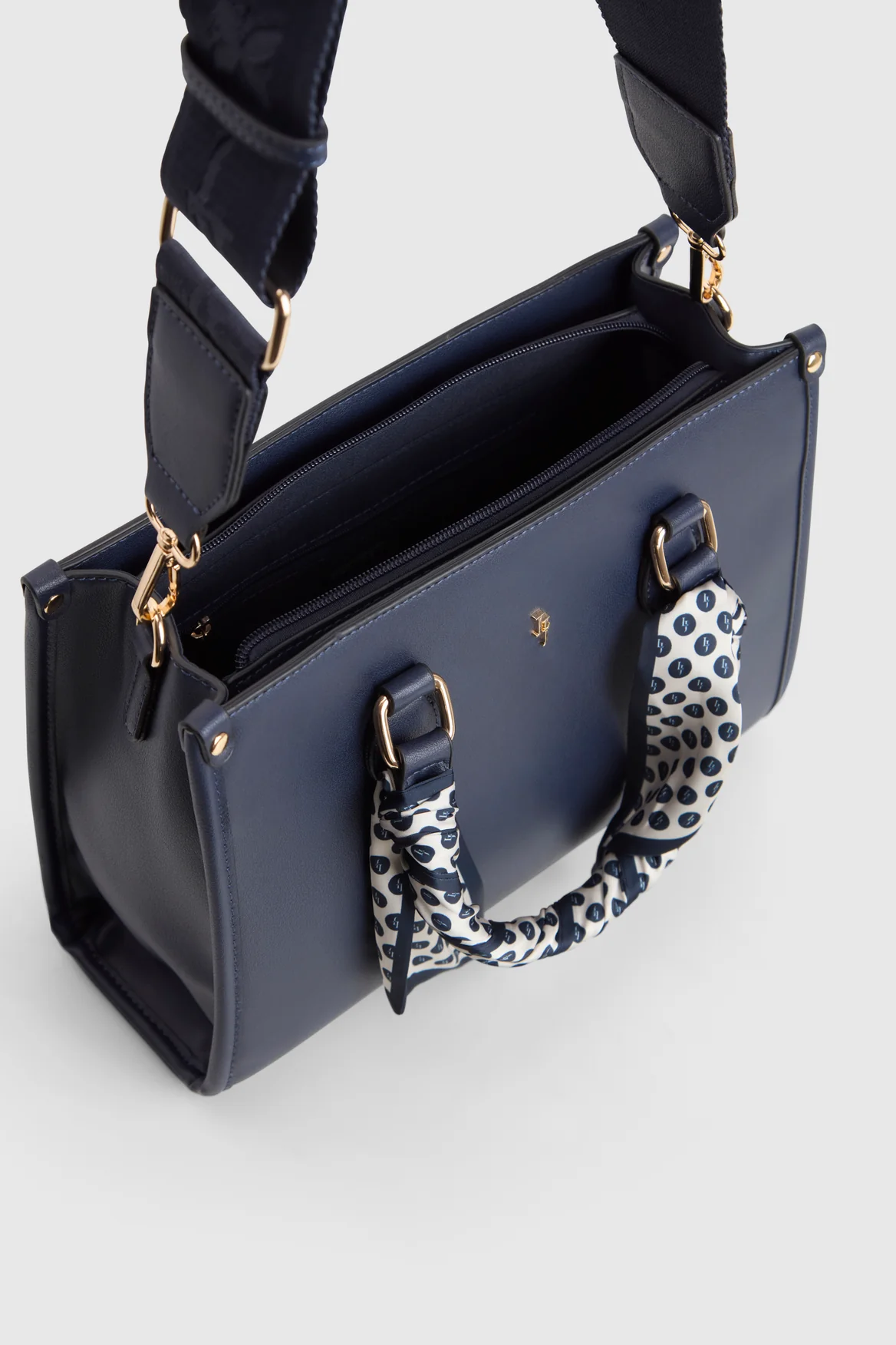 Small Tote Bag With Scarf - Image 4